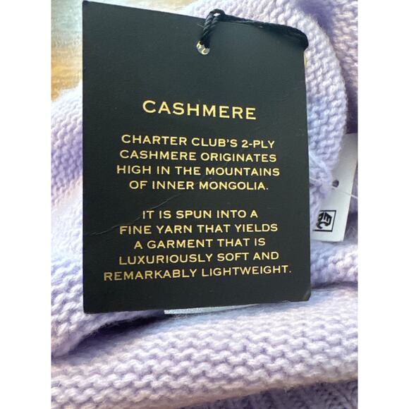 Brand New Cashmere Charter Club Women's One Size Blue Orchard Studded Beanie Hat - Picture 6 of 8